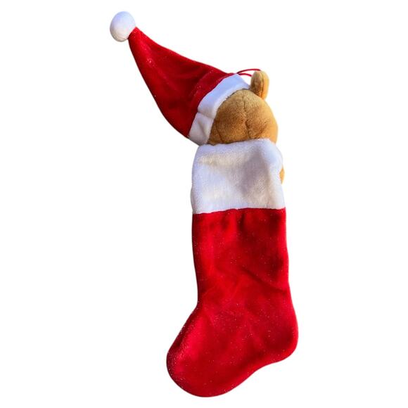 Disney Winnie the Pooh Santa Hat Pooh Plush Head Stocking - Picture 4 of 7